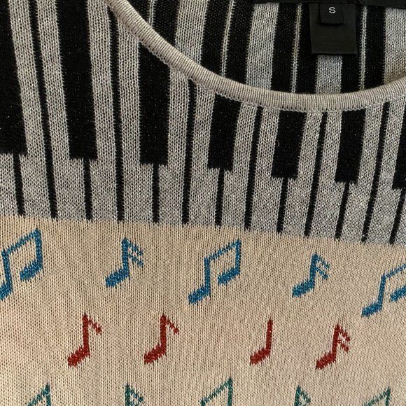 Marc Jacobs Piano Music Musical Note Sweater Knit - Picture 4 of 4